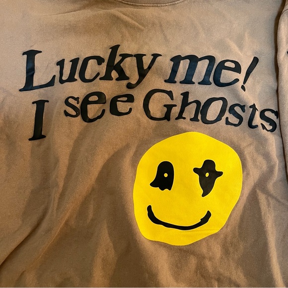 Tan Crewneck Sweatshirt. Size Large - Picture 4 of 5